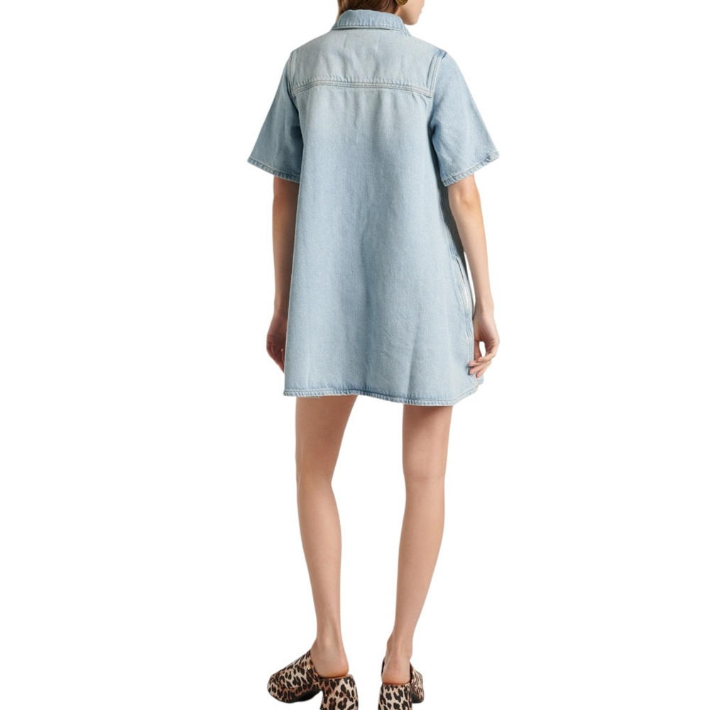 Ganni Cutline Denim Mini Dress - Picture 6 of 15